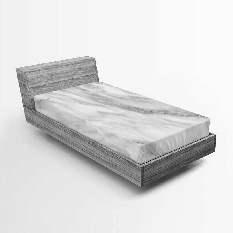 Drap-housse orange Ambesonne, Gris / marbre cendré 1, Drap-housse pour lit simple TG