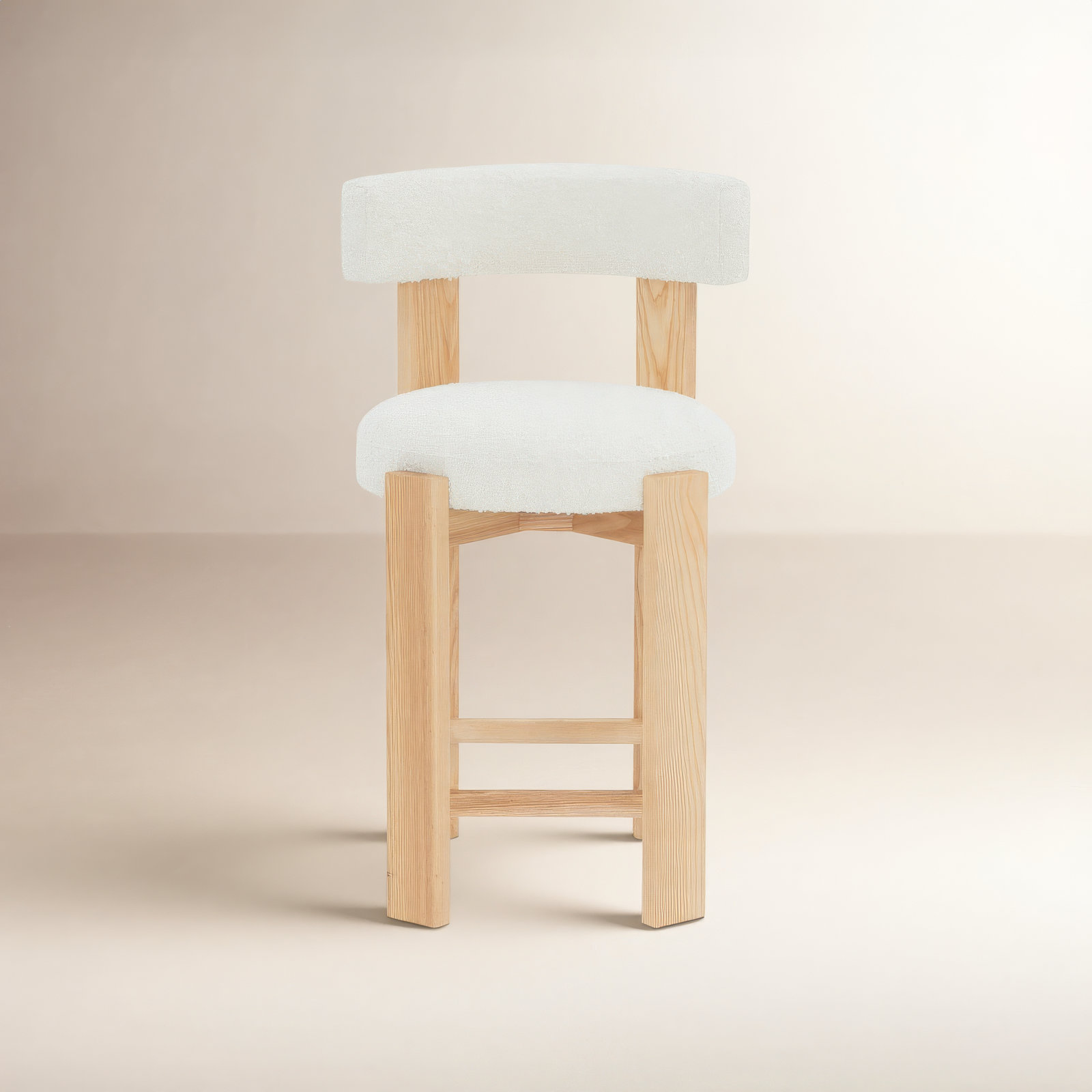 Eugenia 24" Bar Stool, Ivory
