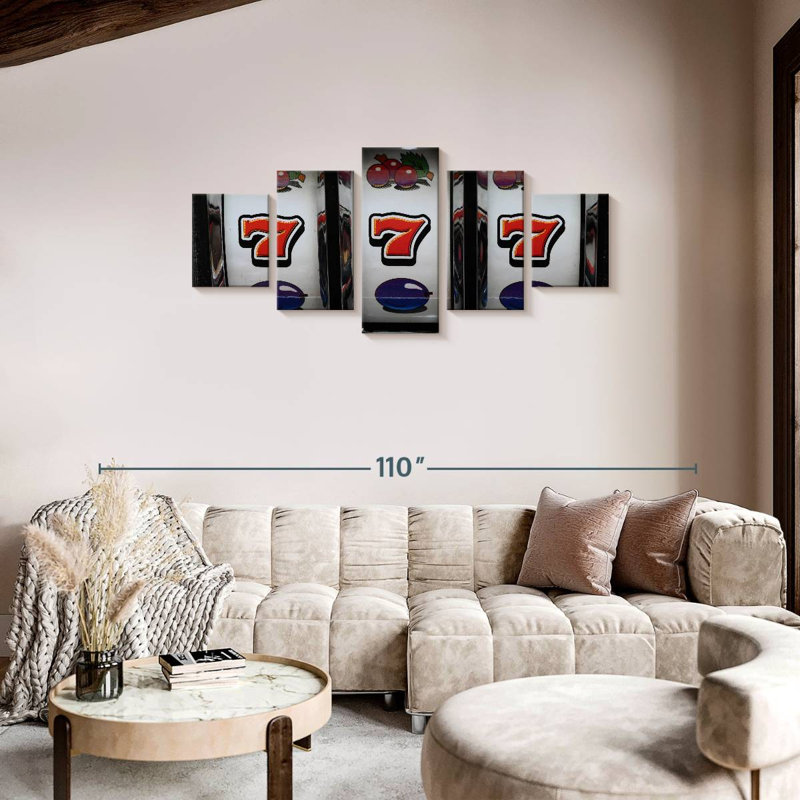 'Winning Slot Machine Display, 34" H x 74" W