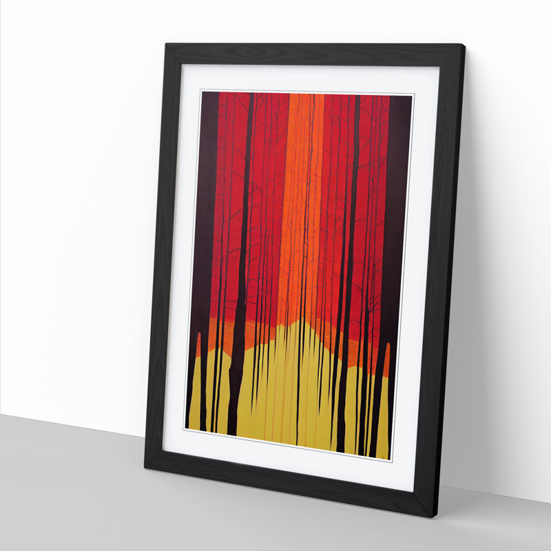 FRM-V0523-47X African Forest Vol.1 - Single Picture Frame Print, 46cm H x 34cm W x 2cm D, Black Framed