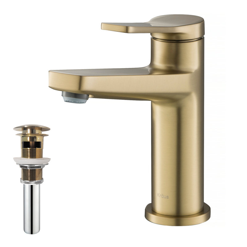 Robinet de lavabo vasque avec bonde Indy, Or brossé