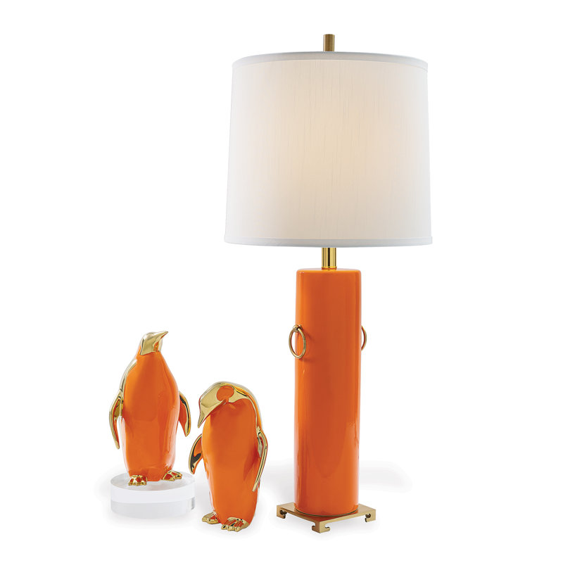 Beverly Lucite Lamp, Orange