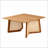 Tectona Rectangle Rattan Coffee Table - 27.5x27.5x14" - Teak-1862265156