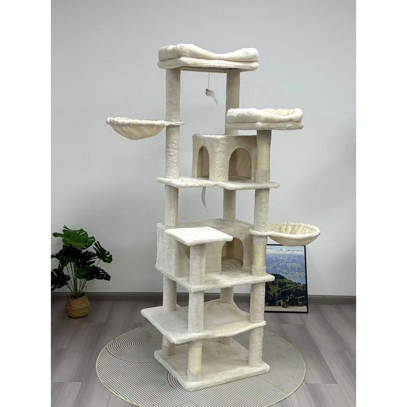 Arbre à chat 68 po, Beige