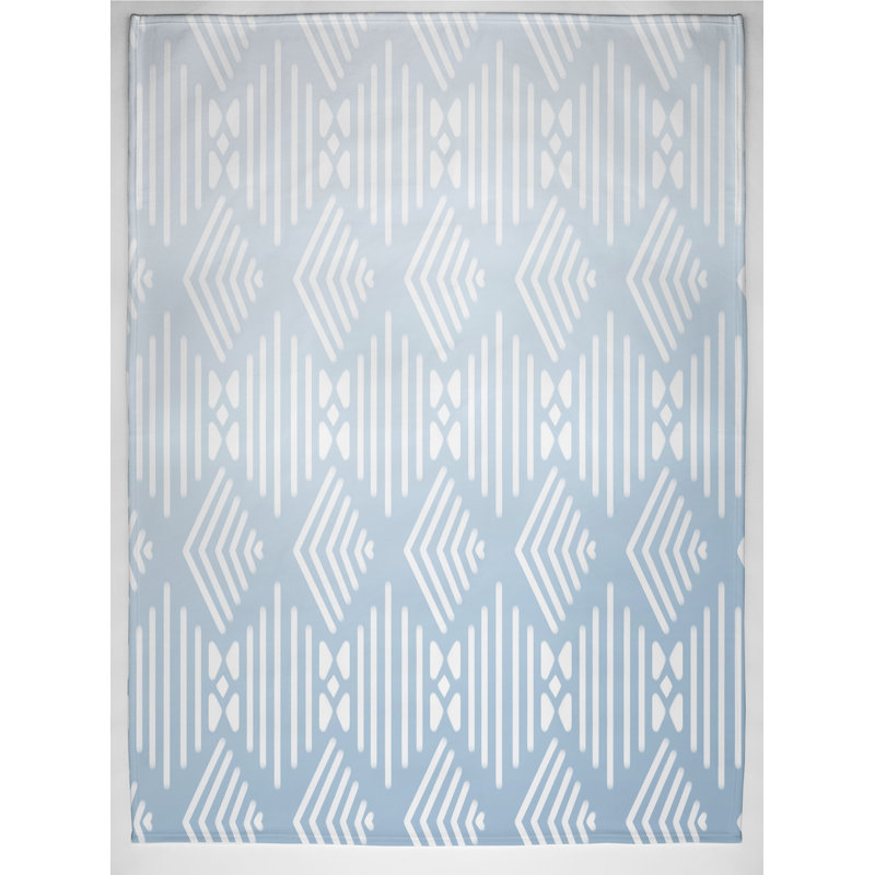 Arya Plain Weave / Muslin Throw Blanket, Blue