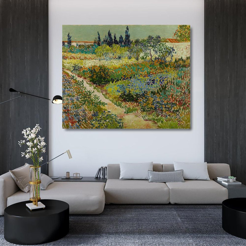 «Red Barrel Studio®» par Van Gogh, Vincent, toile tendue sur toile, «Garden at Arles», H 36 po x l 43 po