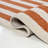 Isibeal Modern Classic Mitre Stripe Terracotta/Ivory Rug-1931684838