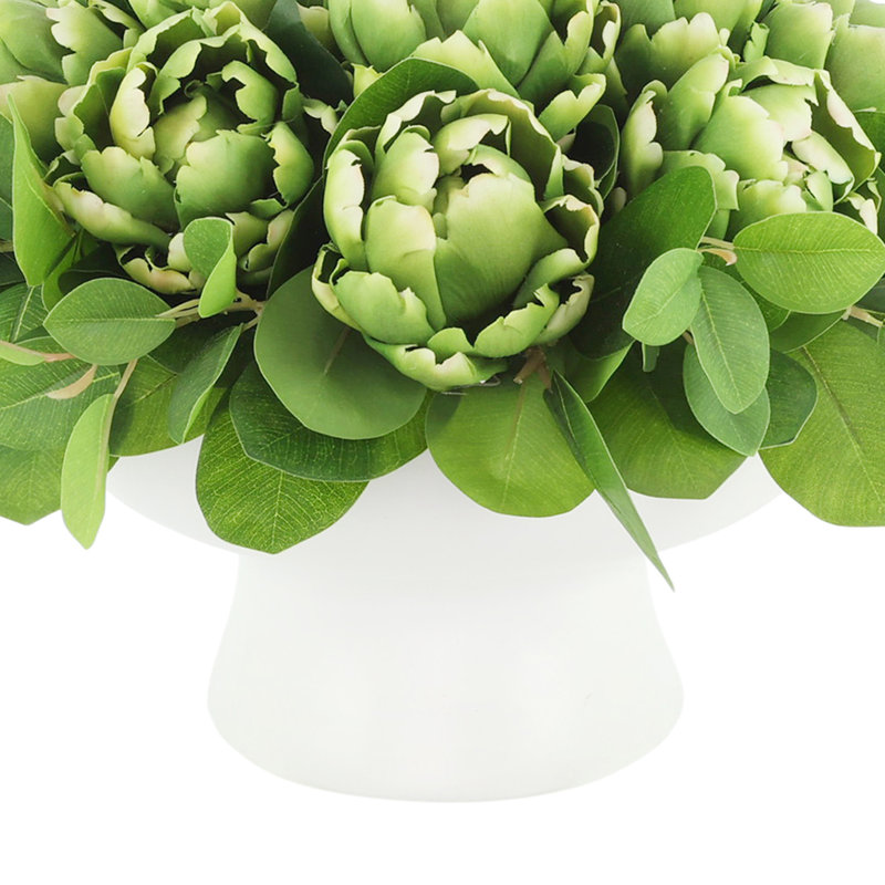 14" Faux Ficus Plant in Ceramic Vase