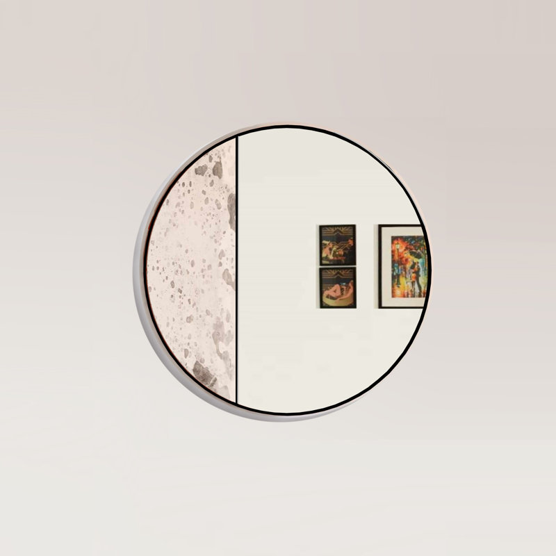 Comet Antiqued Art Deco Style Wall Mirror