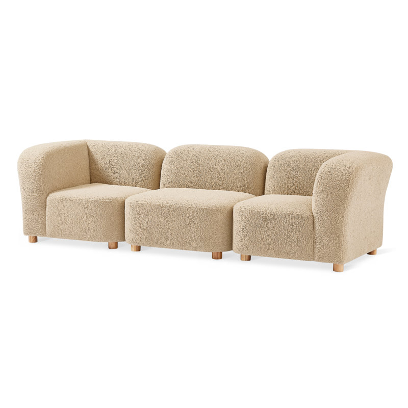 Canapé modulaire 3 pièces Circuit, Mélange de polyester Himalaya Dune