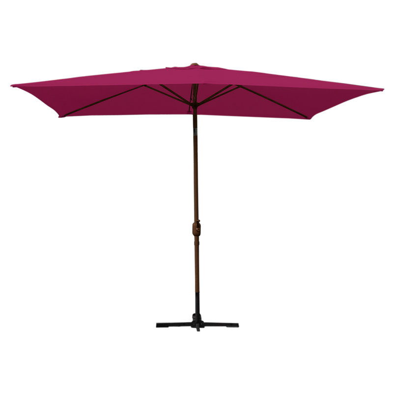 Parasol de marché rectangulaire 10 pi x 6,5 pi Norah, Bronze, Bourgogne