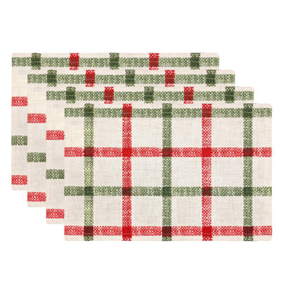 Decorative Table Placemats Christmas Plaids for Dining Linen Table Winter Holiday Christmas Mats