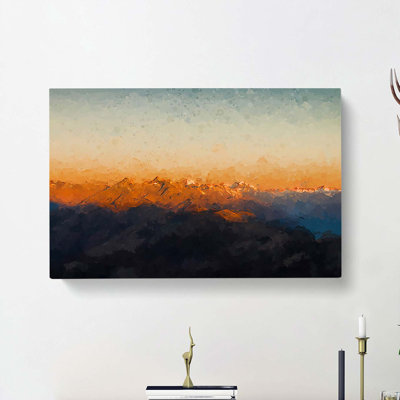 The Zillertal Alps In Italy In Abstract - Wrapped Canvas