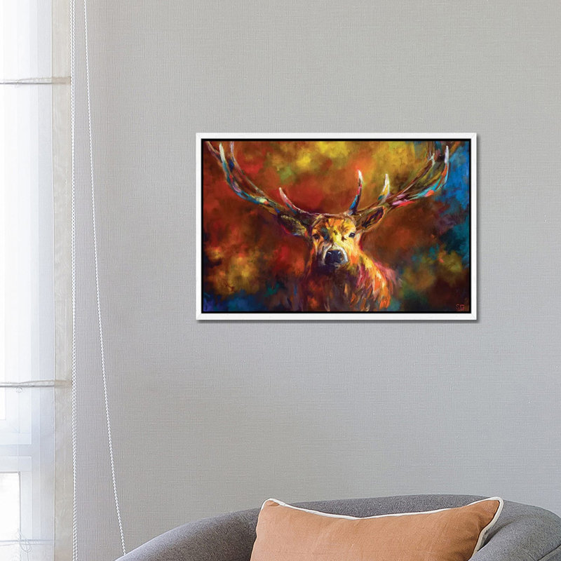 Benign Watchfulness by Sue Gardner - Painting on Canvas, 66.04 cm H x 45.72 cm W, White Framed