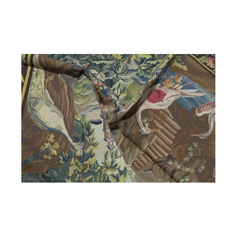 Hand-Knotted High-Quality Blue and Brown Area Rug