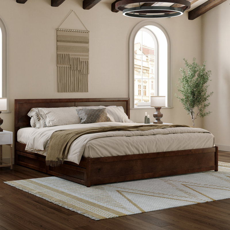 Astley Wood Panel Storage Bed - King