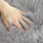 Tapis gris à poil long Enrica
