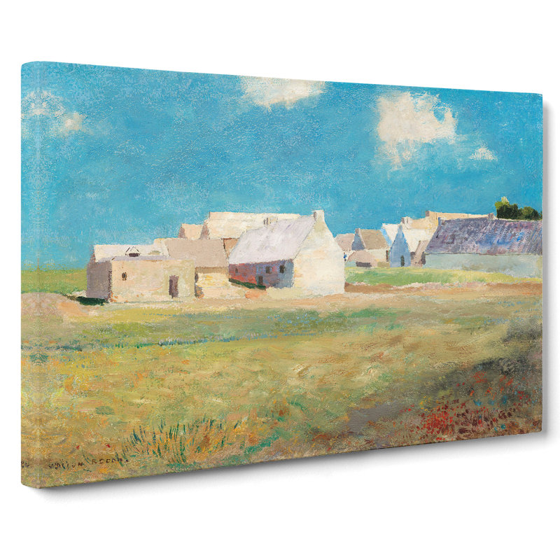 Breton Village by Odilon Redon - Wrapped Canvas, 50cm H x 76cm W x 3cm D