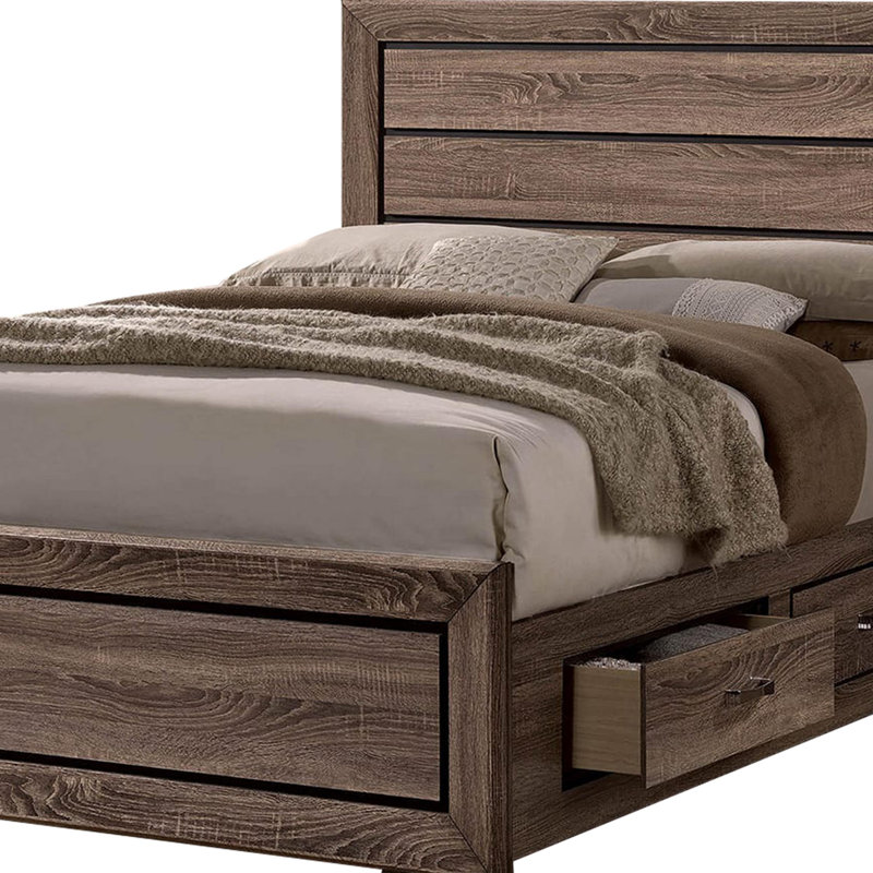 Très grand lit standard avec rangement Jarard