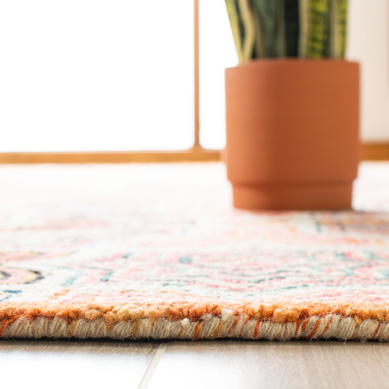 Deyoung Hand Tufted Wool Geometric Rug, Rectangle 6' x 9'