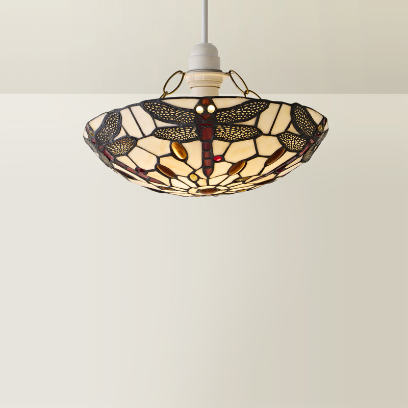 5.5 cm H Bowl Glass Pendant Shade ( Clip On ) in Black and White