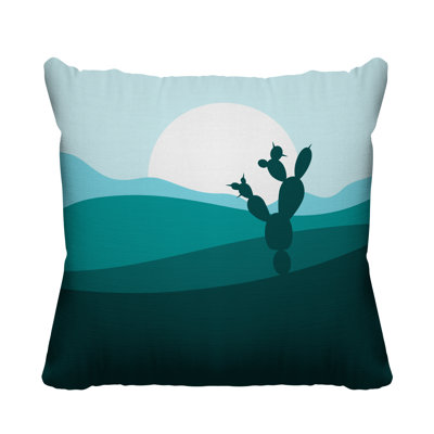 Minimalist Desert Indoor/Outdoor Throw Pillow