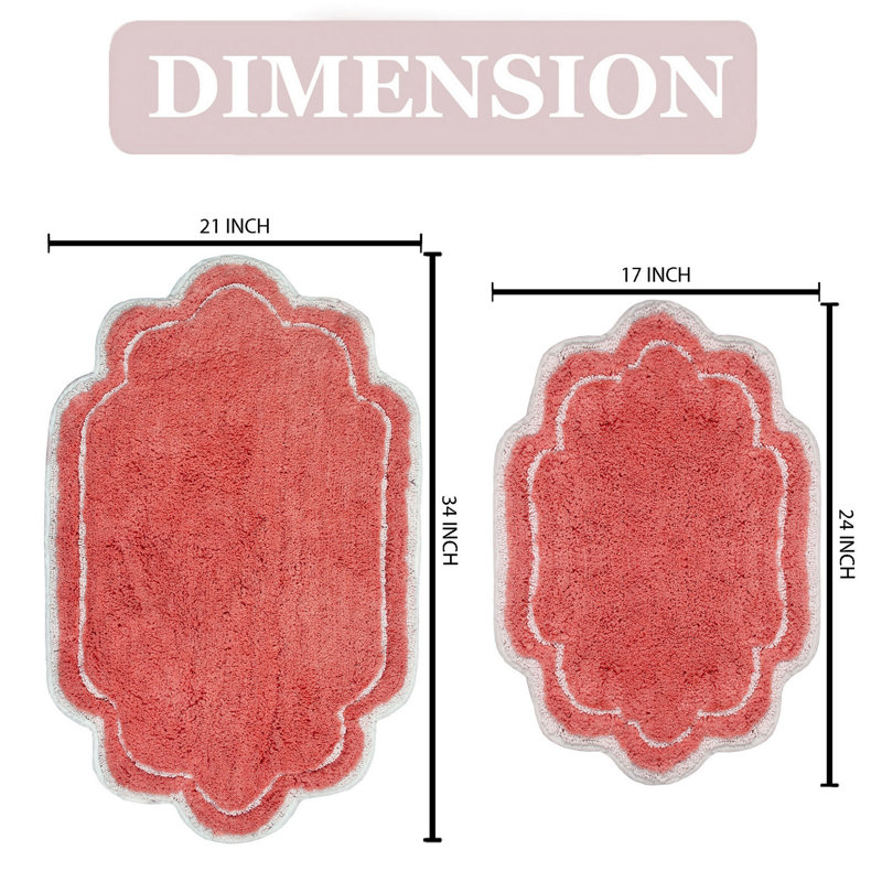Tapis pour salle de bain Dobrinka, Corail