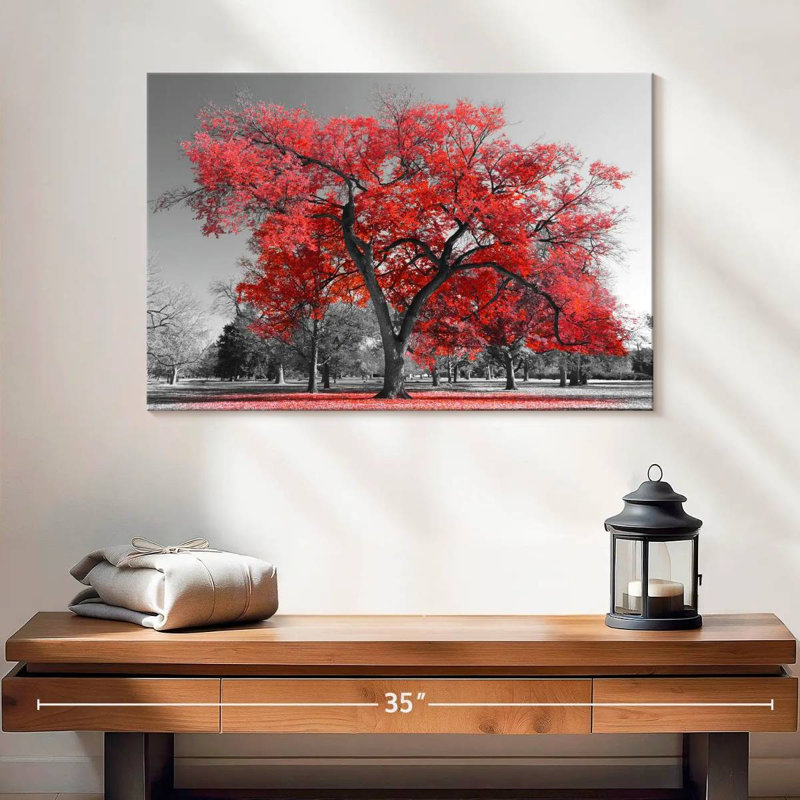" Red Tree Canvas Print ", 16" H x 24" W x 1.25" D