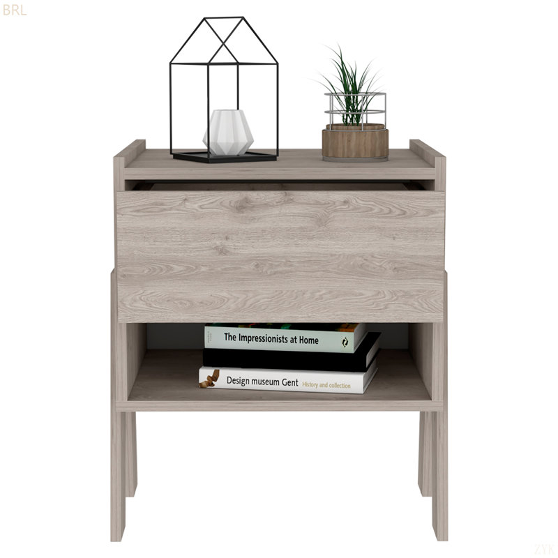 Table de chevet style simple Sandinavian, Gris clair
