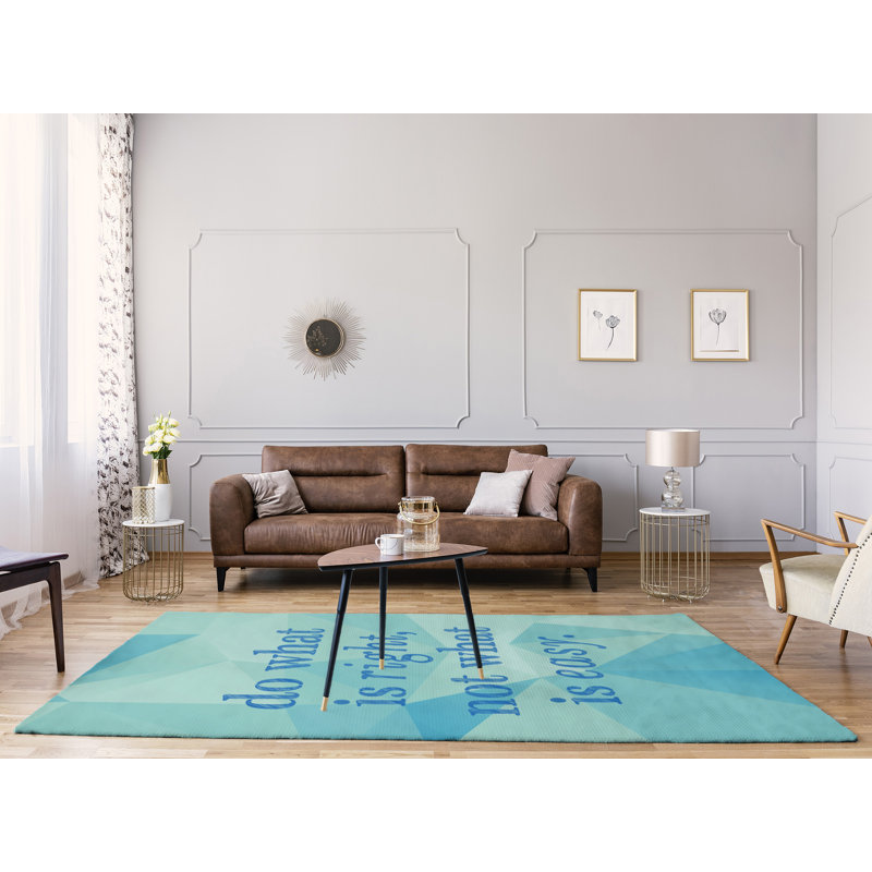 Quotes Chenille Indoor Rug, Rectangle 5' x 7'