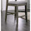 Ensemble de chaises de salle à manger grises à hauteur de comptoir rembourrées en tissu de 2 pièces