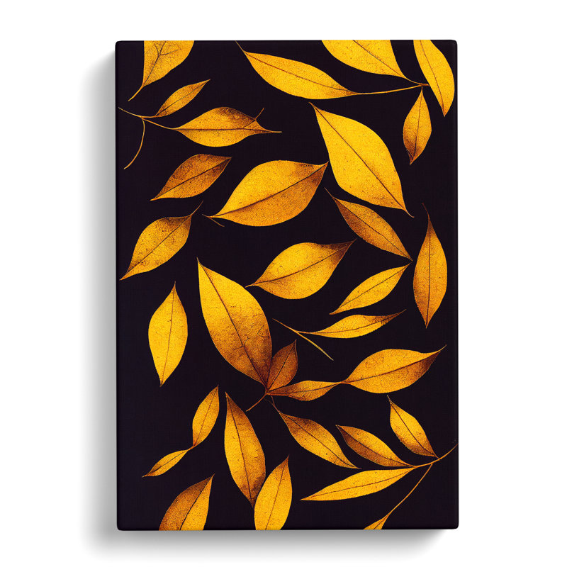Golden Leaves No.1 - Wrapped Canvas, 50cm H x 35cm W x 3cm D