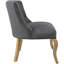 Fauteuil Royal en tissu rembourré gris