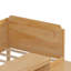 Lit de jour simple en bois avec tablettes de rangement et casiers, lit multifonctionnel avec bureau d'étude et tabouret assorti-972292156