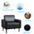 34.25'' Wide Faux Leather Tufted Armchair-99229960