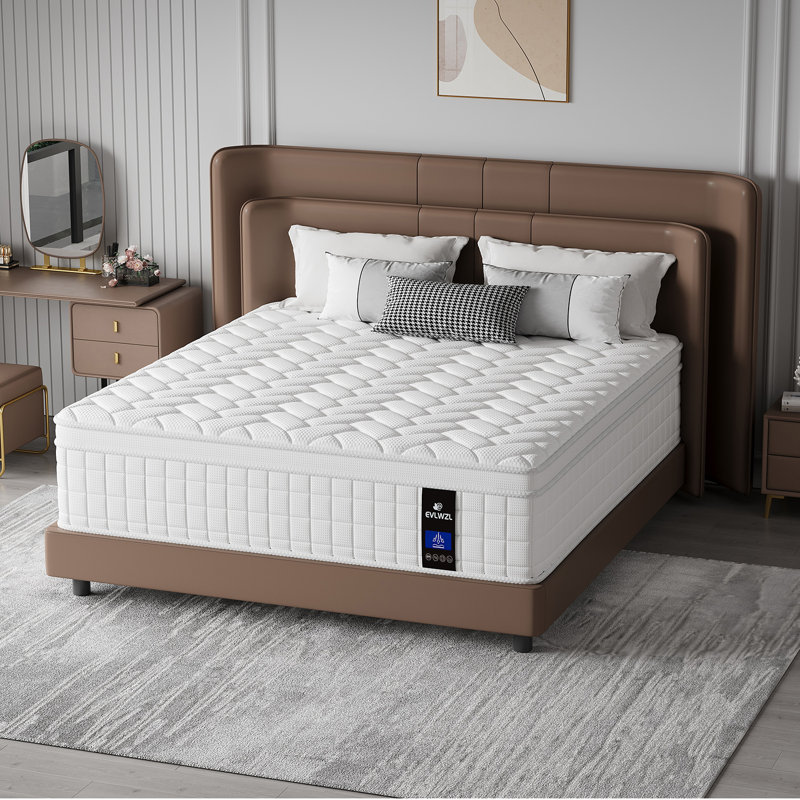 12"Medium Hybrid Mattress – Memory Foam & Pocket Spring, Breathable, Pressure-Relieving & Supportive, Twin, 11.9