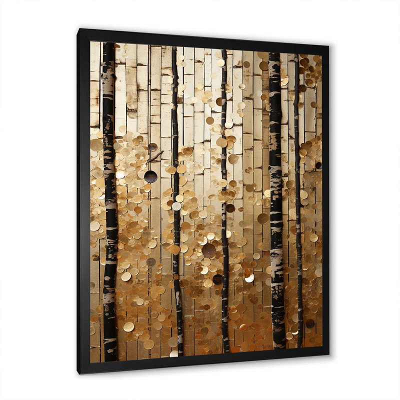 Festive Botanical Abstractions - Art mural botanique, Cadre simple noir, H 40 po x l 30 po x P 1,5 po