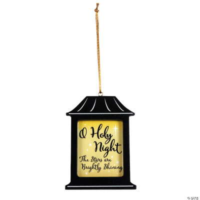 Ornements de Noël lanterne religieuse en bois 4 pouces 4 pouces - 12 pièces