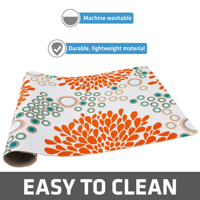 Rejuvenation Orange and Turquoise Pet Feeding Placemat