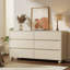 Ensemble de chambre à coucher 3 pièces, commode 6 tiroirs et ensemble de table de chevet 2 pièces-130168537