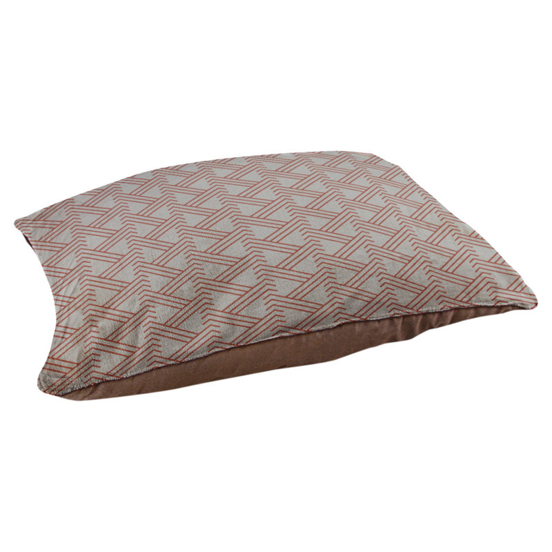Coussin pour chien Chen, Grand (l 50 po x P 7 po x H 40 po), Gris/rouge