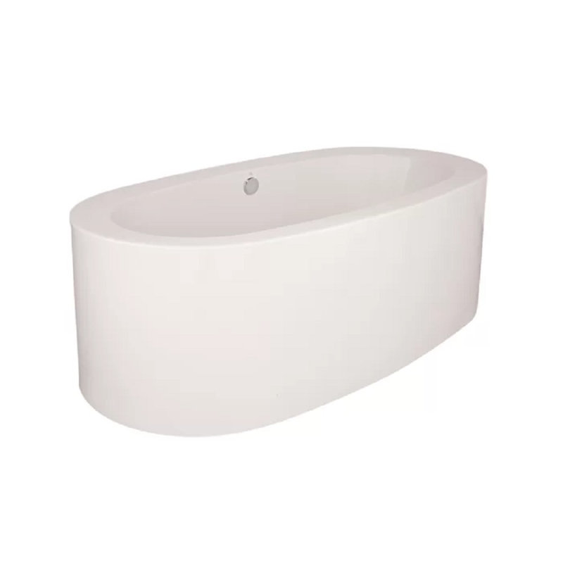 Rodin 72'' x 38'' Soaking Acrylic Bathtub, Matte White, White