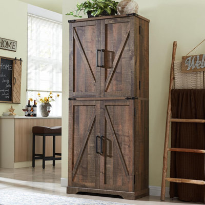 Garde-manger de 72 po Aaleah avec 12 tablettes de porte, 6 tablettes réglables et 1 tiroir profond