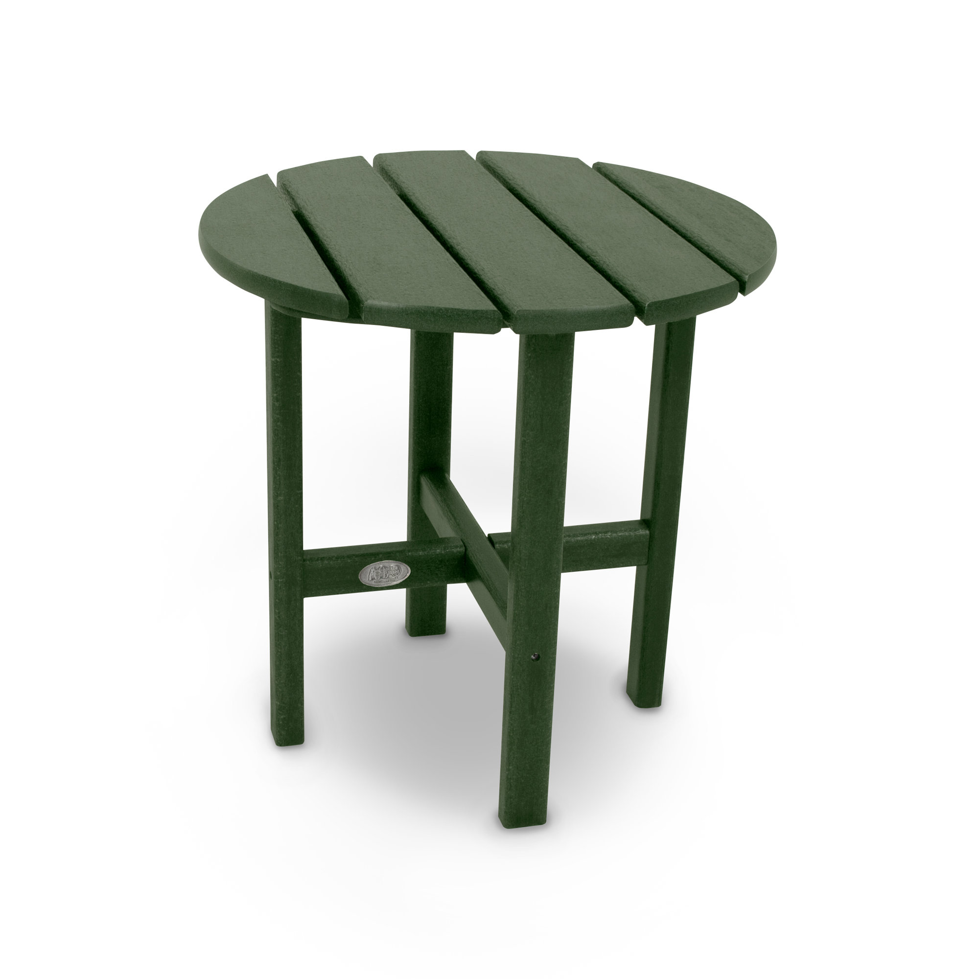 POLYWOOD Round 18" Side Table, Green