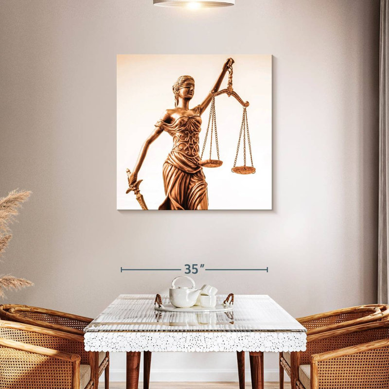 Statuette Alcaraz Lady Justice, H 36 po x l 36 po