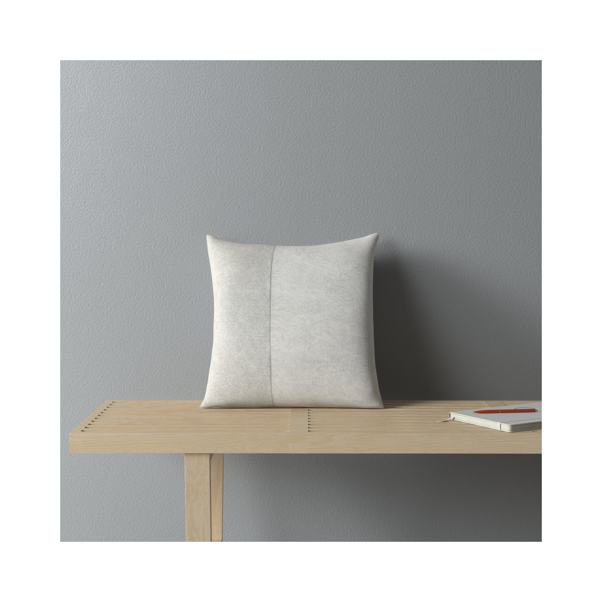 Janesa Cotton Throw Pillow, 18" x 18", Pillow Cover Only - No Insert