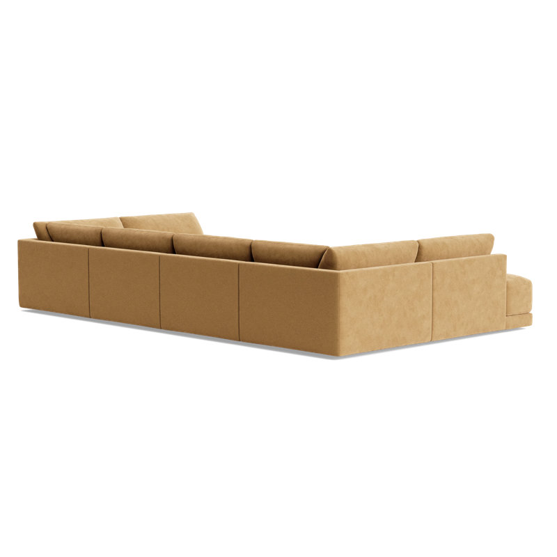 Eva Sectional, Performance Velvet - Nutmeg