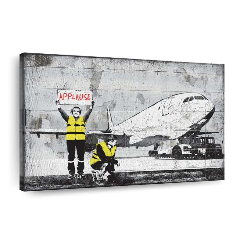 Applaudissements d'avion sur toile, H 8 po x l 12 po x P 1 po
