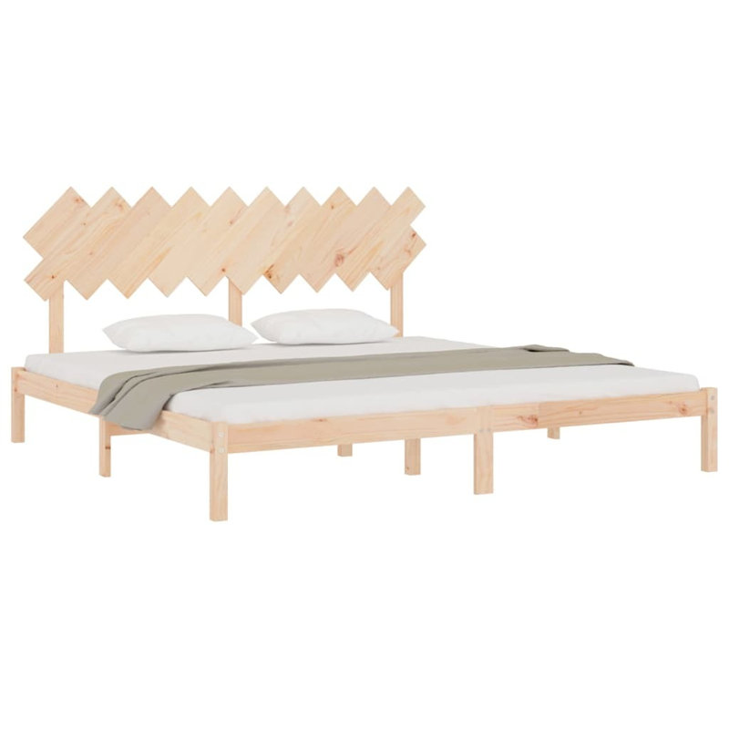 Bed Frame Solid Wood, natural, European Kingsize (160 x 200cm)