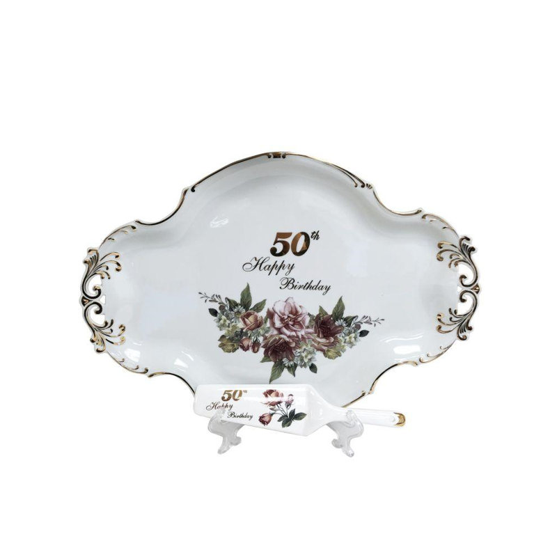 Ensemble de 2 assiettes décotas de 50e anniversaire Dempster